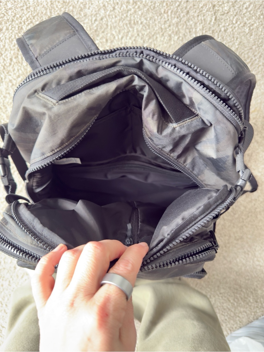 Lululemon Men's Black Camouflage Backpack - Versatile Everyday Carry - Picture 2 of 5